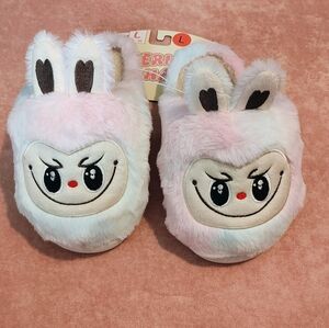 Cute Pink and White Bunny Slippers